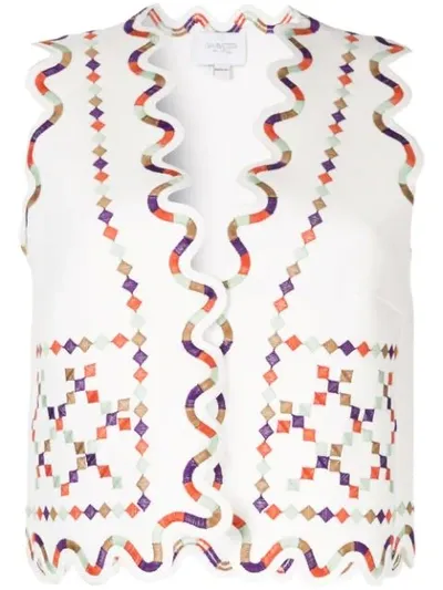 Giambattista Valli Embroidered Vest In White