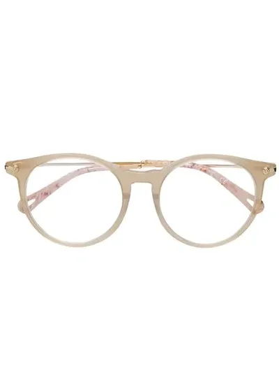 Chloé Round Frame Glasses In Neutrals