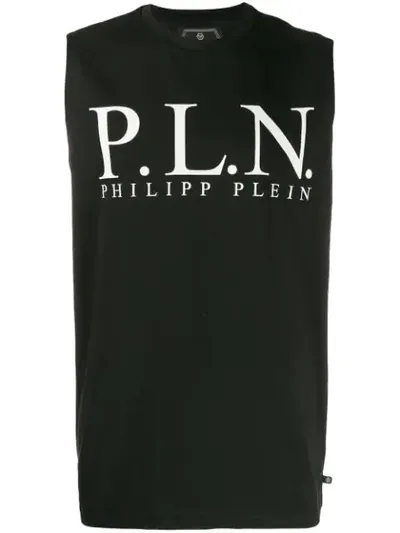 Philipp Plein Tank Top P.l.n. In Black