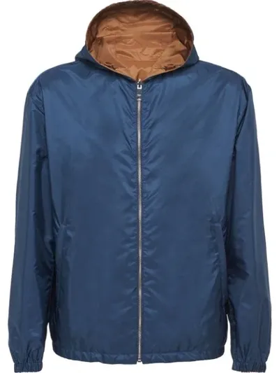 Prada Reversible Zipped Windbreaker In Blue