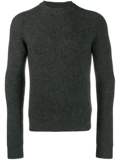 Prada Ribbed Knit Jumper In F0308 Antracite