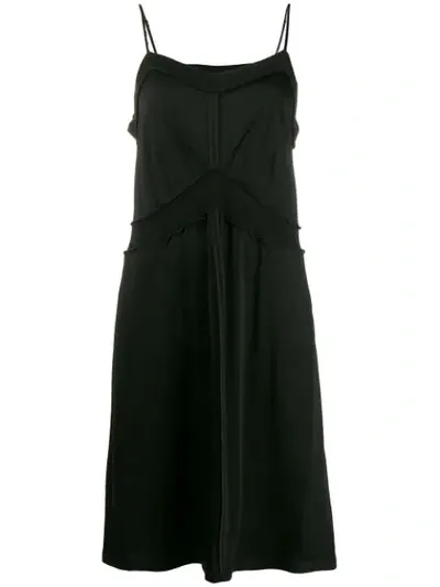 Mm6 Maison Margiela Inside-out Slip Dress In Black