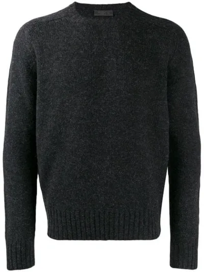 Prada Shetland Jumper In Grey