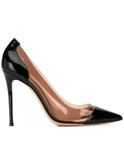 Gianvito Rossi Pvc-panel 105 Patent-leather Pumps In Black