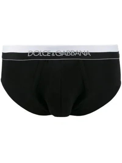 Dolce & Gabbana Logo Boxer Briefs In Black