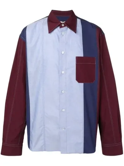 Marni Colour Block Shirt In Blue