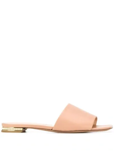 Nicholas Kirkwood Casati Pearl-encrusted Leather Slides In Neutrals