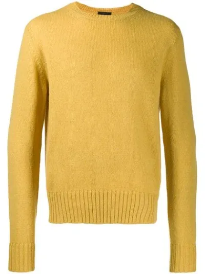 Prada Pullover Mit Rundem Ausschnitt In Yellow