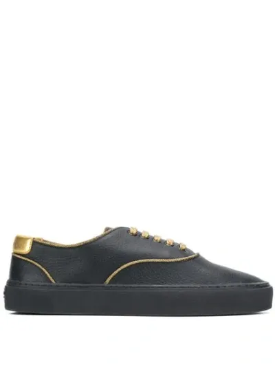 Saint Laurent Venice Low-top Sneakers In Black