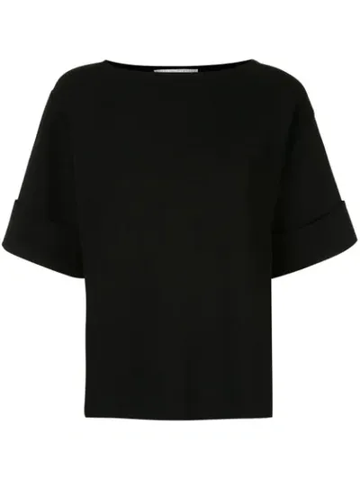 Stella Mccartney Boxy Fit Knit Sweater In Black