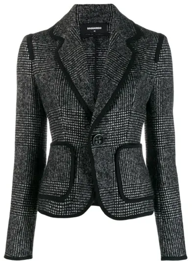 Dsquared2 Glen Check Blazer In Grey