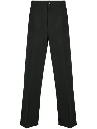 Valentino Vltn Logo Wide-leg Trousers In Black