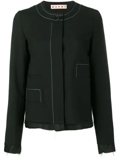 Marni Unfinished Jacket In Black