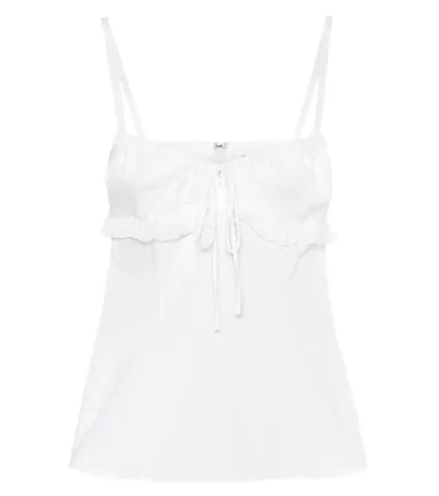 Brock Collection Lace-trimmed Stretch-cotton Camisole In White