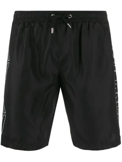 Philipp Plein Logo Swim Shorts In Black