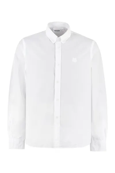 Kenzo White Tiger Crest Shirt