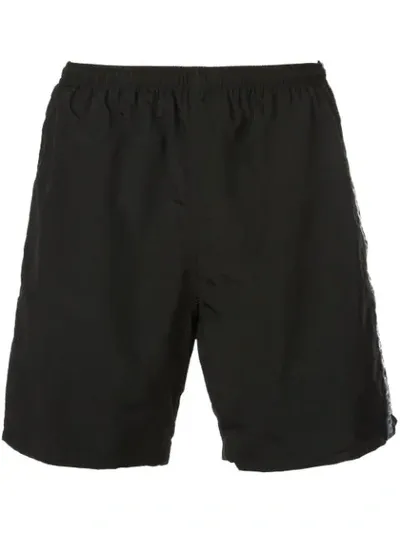 Supreme Logo Stripe Track Shorts In Black