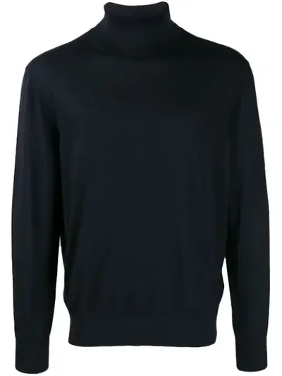 Z Zegna Roll Neck Jumper In Blue