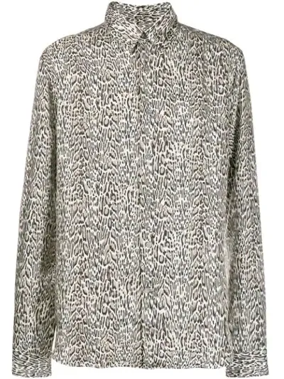 Roberto Cavalli Animal Print Shirt In Neutrals