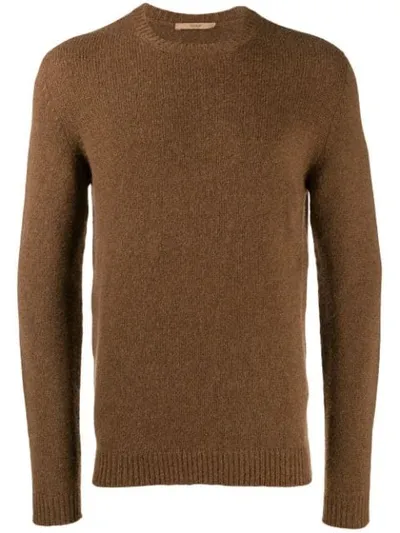 Nuur Fine Knit Jumper In Brown