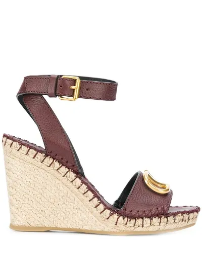 Valentino Garavani Vlogo Leather Espadrilles In Neutrals