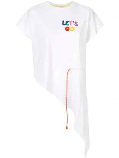 Mira Mikati 'let's Go' T-shirt In White