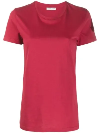 Moncler Round Neck T-shirt In Red