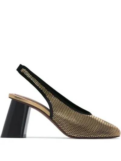 Marni Mesh Pumps In Gold