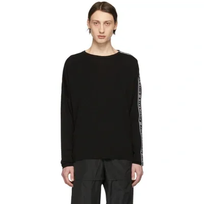 Givenchy Logo Tape Cotton Crewneck Sweatshirt In Black