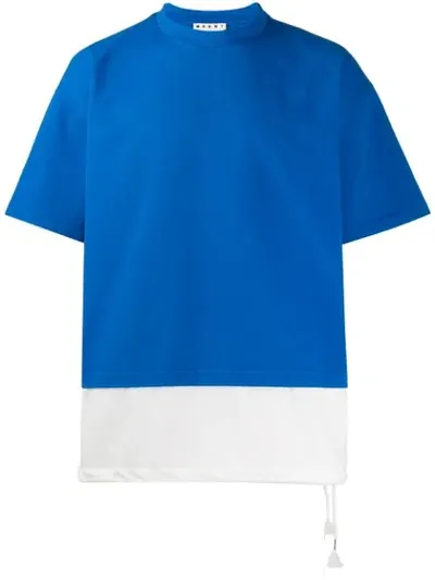 Marni Block Colour T-shirt In Blue + White