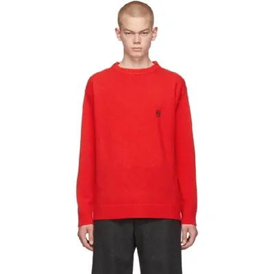 Loewe Anagram Logo Jumper In Red