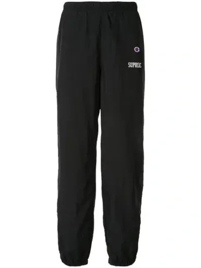 Supreme X Champion Track Pants In Black