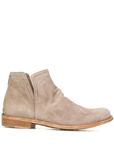 Officine Creative Zipped Ankle Boots In Neutrals