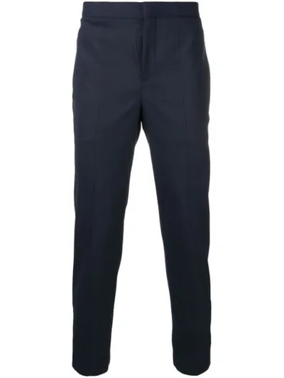 Neil Barrett Contrast Stripe Tailored Trousers In Blue