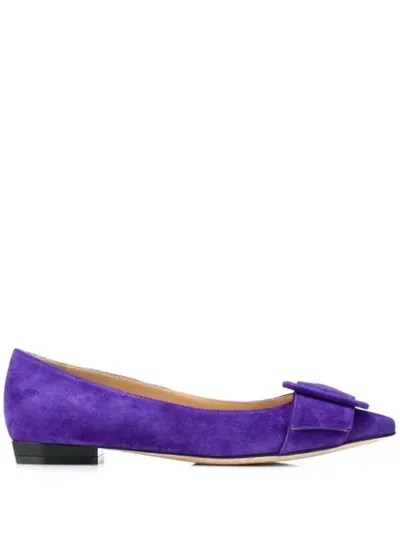 Sergio Rossi Sr Milano Mia Ballerina Flats In 5301 Iris