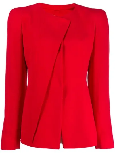 Giorgio Armani Classic Fitted Jacket In Red