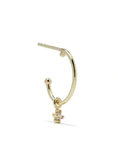 Wouters & Hendrix Gold 18kt Diamond Hoop Earring In Yellow Gold