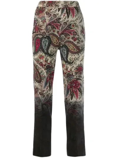 Etro Straight Leg Trousers In Neutrals