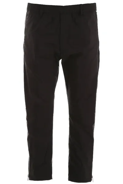 Prada Nylon Trousers In Black