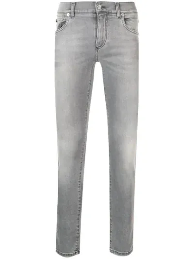 Dolce & Gabbana Stretch Skinny Jeans In Grey