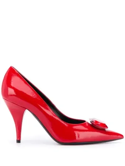 Casadei Crazy Diamond Visione Pumps In Red