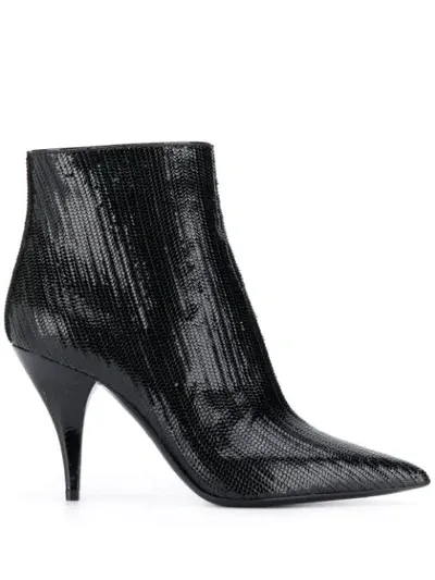 Casadei Delfina Fish Mooney Boots In Black