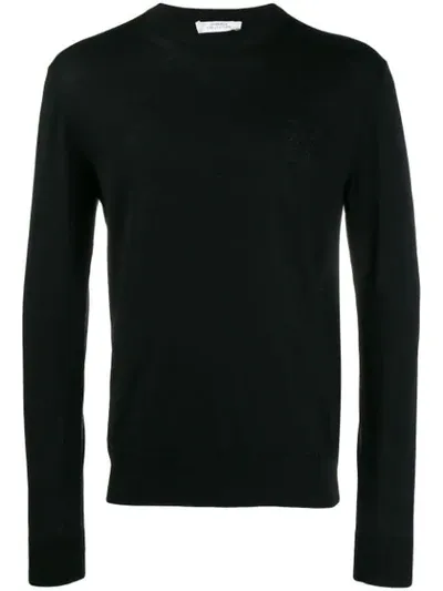 Versace Slim-fit Wool Sweater In Black