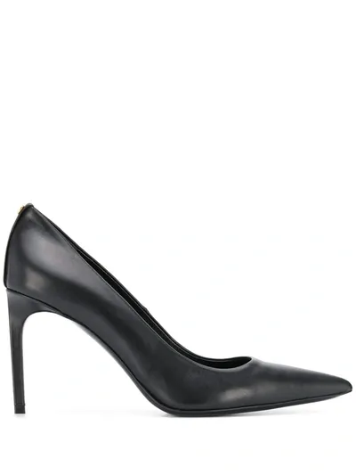 Tom Ford T Screw 85 Leather Pumps In Black