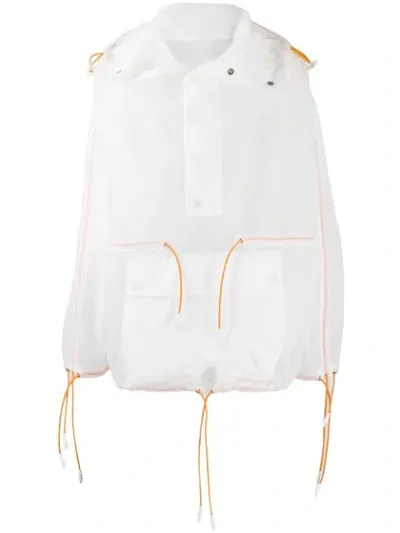 Sunnei Translucent Hooded Anorak In White