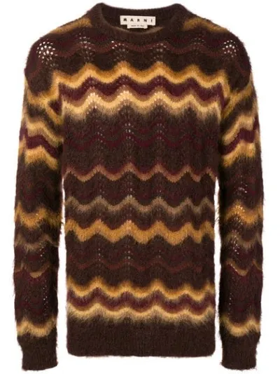 Marni Wool-blend Sweater In Brown