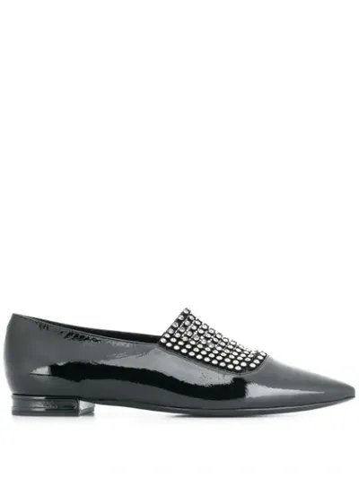 Casadei Bellatrix Flat Shoes In Black