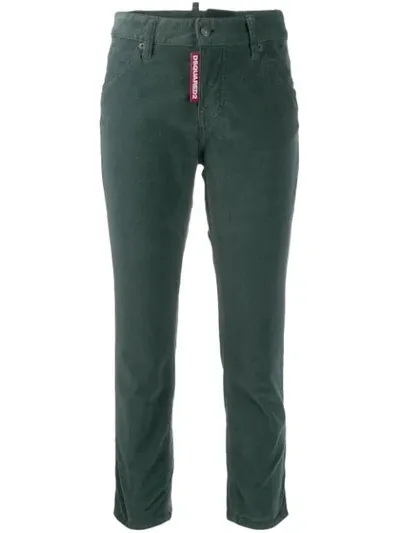 Dsquared2 Cropped-cordhose In Green