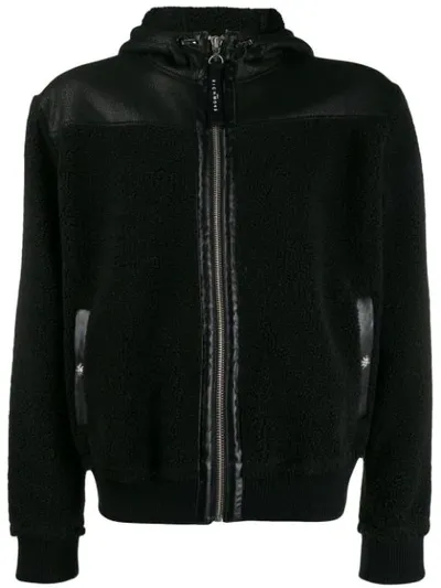 John Richmond Panel Hooded Jacket In Black