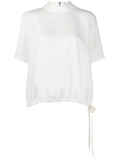 Mira Mikati Puffball Zip Detail Top In White